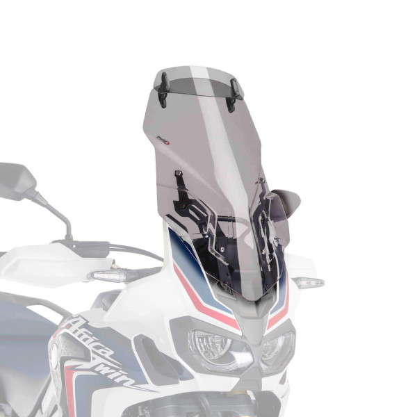 Puig Puig touring screen with visor and support | light smoke | honda crf 1000 l africa twin 2016>2019